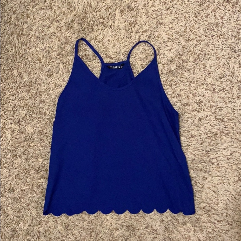Blue Open Back Tank